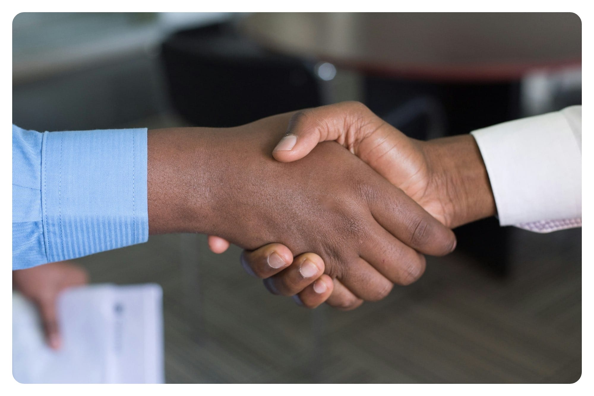 two person handshaking